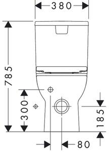 Hansgrohe GladeLake S kompaktní wc se sedátkem bílá 60313450