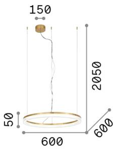Závěsné svítidlo LED 3000K čierna IP20 Ideal Lux CROWN 365008