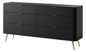 HezkýNábytek.cz Komoda Ovenia O4 (černá). 1099602