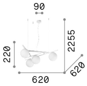 Závěsné svítidlo 4x G9 biela IP20 Ideal Lux ATLAS 352046