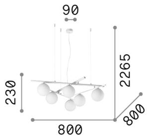 Závěsné svítidlo 6x G9 biela IP20 Ideal Lux ATLAS 352053