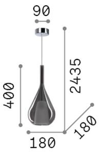 Závěsné svítidlo 3x E27 jantarová IP20 Ideal Lux KALIQUE 360058