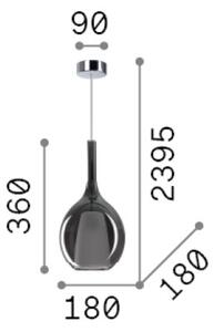 Závěsné svítidlo 2x E27 modrá IP20 Ideal Lux KALIQUE 360041