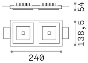 Zapuštěné svítidlo LED 3000K biela IP20 Ideal Lux ZEPHYR 361307