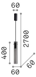 Závěsné svítidlo LED 3000K dymová IP20 Ideal Lux FLAM 353883