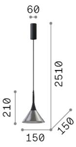 Závěsné svítidlo LED 3000K dymová IP20 Ideal Lux COCKTAIL 353630