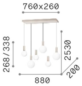 Závěsné svítidlo LED 3000K biela IP20 Ideal Lux ODEON 349220