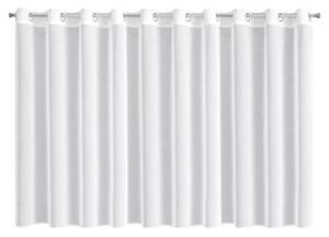 Bílá záclona na kroužcích LANA 350x150 cm