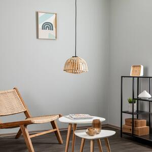 Závěsné svítidlo Lindby Ilajus, Ø 30 cm, bambus, E27