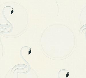A.S. Création | Vliesová tapeta na zeď Boys & Girls 36998-1 | 0,53 x 10,05 m | metalická, černá, bílá, krémová