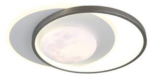 Globo 41785 LED přisazené stropní svítidlo MOON | 30W integrovaný LED zdroj | 2200lm | 4000K | černá