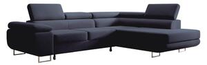 Rohová sedací souprava Stiletto (P) (modrá + stříbrná)