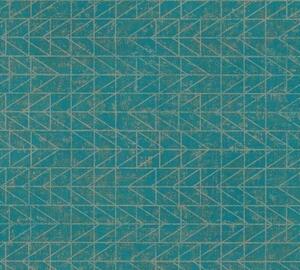 A.S. Création | Vliesová tapeta na zeď Ethnic Origin 37174-4 | 0,53 x 10,05 m | zelená, zlatá, vining ivy, modrozelená