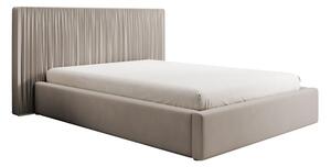 Manželská postel 140 cm Thala 140 (s roštem) (s úl. prostorem) (béžovošedá + černá)