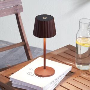 Nabíjecí stolní lampa Lindby LED Esali, rezavě hnědá, IP54