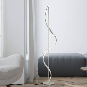 Q-Smart-Home Paul Neuhaus Q-Swing LED stojací lampa, ocel, stmívatelný, Hliník / šedá / zinek, Obývací pokoj / jídelna, Hliník, Moderní