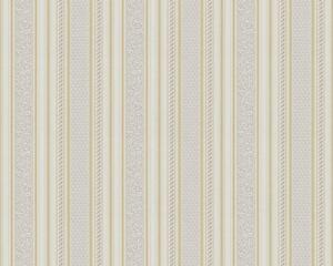 Papírová tapeta na zeď Concerto 3 7656-42 | 0,53 x 10,05 m | bílá, zlatá, zelená, červená | A.S. Création
