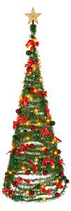 Umělý vánoční stromek Pop-up, zeleno/červený, 150 cm