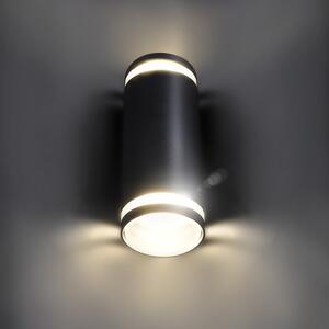 Solight LED venkovní nástěnné osvětlení Potenza, 2x GU10, černá WO811