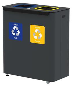 Alda Sestava na tříděný odpad Eko Star Station 2 x 60 l, lakovaná ocel, šedá