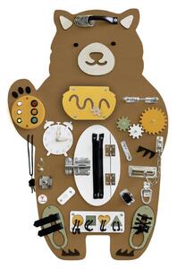 Foxy Family Montessori activity board Woodland Medvědice Maruška Varianta: Bez stojanu - montáž na zeď