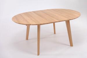 Kulatý rozkládací jídelní stůl SAGA - masiv DUB průměr 120 cm (+ 50 cm) (na výběr více variant)