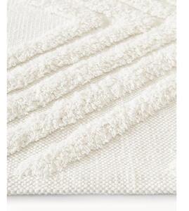 Ručně tkaný bavlněný koberec s vystouplým vzorem Ziggy