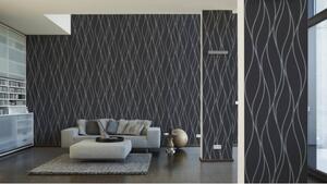 A.S. Création | Vliesová tapeta na zeď Trendwall 3713-24 | 0,53 x 10,05 m | černá, šedá