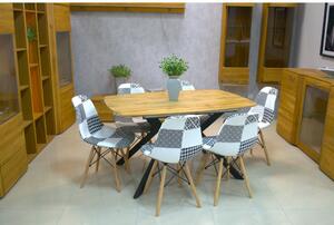 Euronábytek Moderní jídelní židle čalouněná PALERMO černobílá