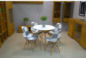 Euronábytek Moderní jídelní židle čalouněná PALERMO černobílá