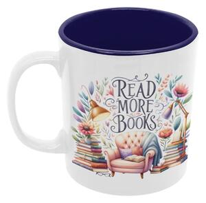 Read More Books #1 | keramický hrnek 330ml, různé barvy - Modrá námořnická