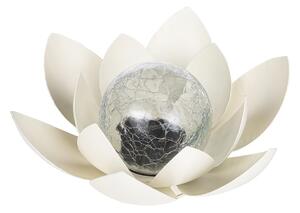 LED Solární dekorace Lotosový květ, bílá
