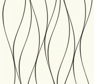 Vliesová tapeta na zeď Styleguide Jung 2021 3713-17 | 0,53 x 10,05 m | bílá, černá, růžová | A.S. Création