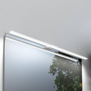 MCJ Zrcadlové světlo LED Triga, IP44, bílé, 80 cm, 3 000 K, Bílá / opál, Koupelna, Hliník, Moderní
