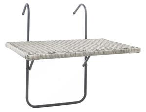 Balkonový závěsný stolek, umělý ratan