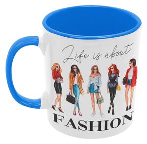 Fashion Life | keramický hrnek 330ml, různé barvy - Modrá