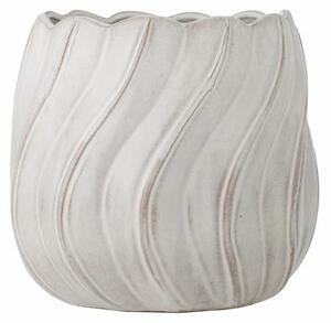 Kameninový květináč Isidora White 20 cm Bloomingville
