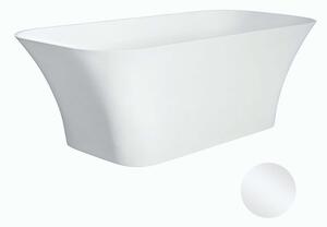 Besco Volně stojící vana z litého mramoru Assos S-Line 160x70 Barva: Bílá, Rozměry (cm): 160x70, Typ a barva výpustě: Click-Clack s horním čištěním, bílá