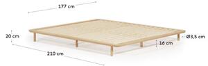 Dřevěná postel Kave Home Anielle 160 x 200 cm