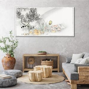 Obraz na plátně Obraz na plátně Butterfly květiny
