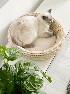 Pelíšek pro kočky Labbvenn Coco béžový 45 cm