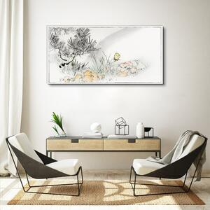 Obraz na plátně Obraz na plátně Butterfly květiny
