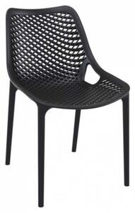 Designová jídelní židle stohovatelná Soufi, černá