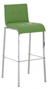 Barová židle Sarah Leder, výška 78 cm, chrom-zelená
