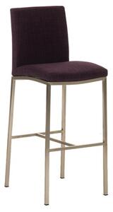 Barová židle Flamingo, látkový potah-fialová