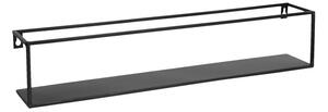Černá kovová závěsná odkládací polička - 62*10*12 cm