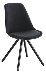 Židle Lona látkový potah / podnož kulatá černá, černá