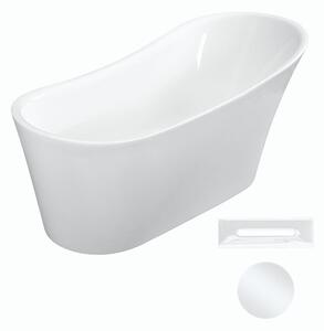 Besco Akrylátová volně stojící vana Calima 170x74 Barva: Bílá, Rozměry (cm): 170x74, Typ a barva výpustě: Click-Clack s přepadem, bílá