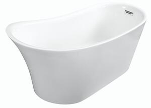 Besco Akrylátová volně stojící vana Calima 170x74 Barva: Bílá, Rozměry (cm): 170x74, Typ a barva výpustě: Click-Clack s přepadem, chrom