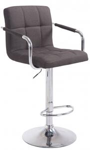 Barová židle Lucy V2 látkový potah, tmavě šedá